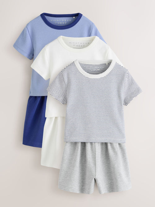 Blue Short Pyjamas 3 Pack (3-16yrs)