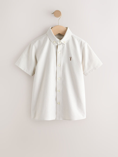 Neutral Short Sleeve Premium Oxford Shirt (3-17yrs)