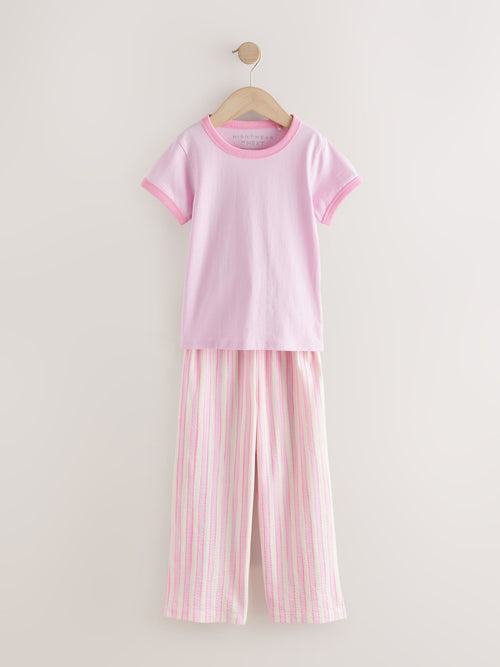 Pink Pink Striped Wide Leg Pyjamas (3-16yrs)