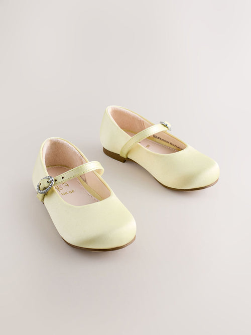 Yellow Standard Fit (F) Flower Girl Occasion Mary Jane Shoes