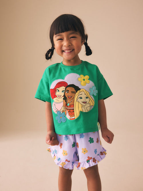 Green Disney Princess Shorts Set (3mths-7yrs)