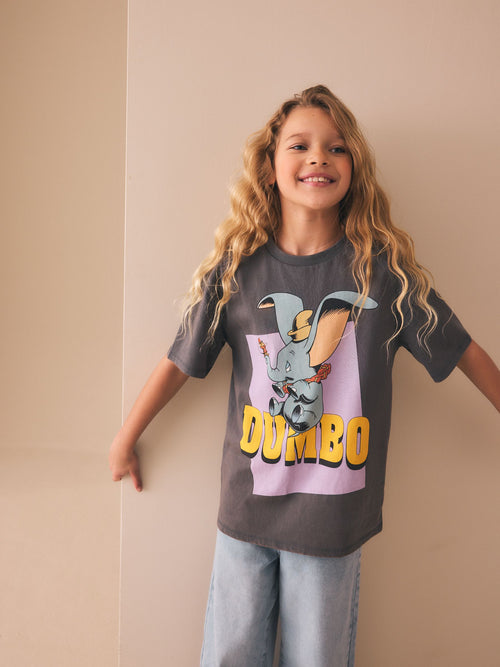 Grey Disney Dumbo Oversized Graphic T-Shirt (3-16yrs)