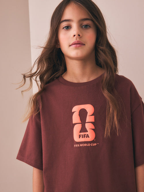 Brown FIFA License Oversized Graphic T-Shirt (3-16yrs)