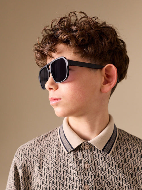 Black Aviator Sunglasses
