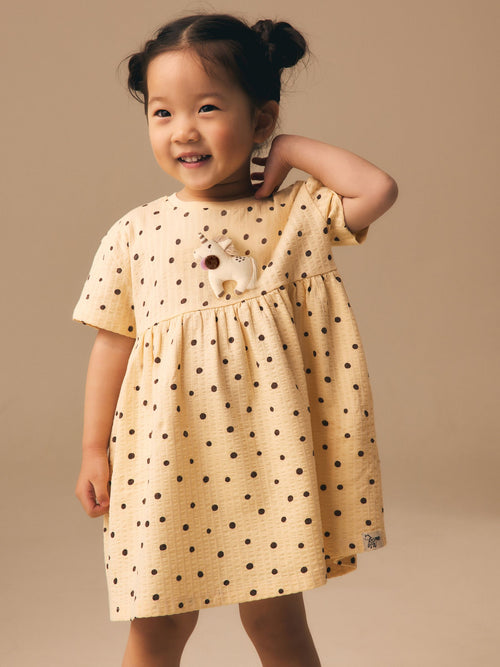 Neutral Unicorn Jersey Dress (3mths-7yrs)