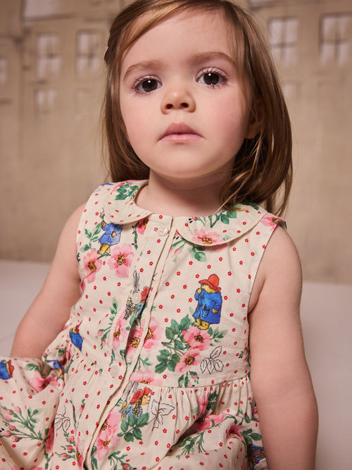 Ivory Floral Cath Kidston Paddington Cotton Collar Dress (3mths-8yrs) (3mths-8yrs)