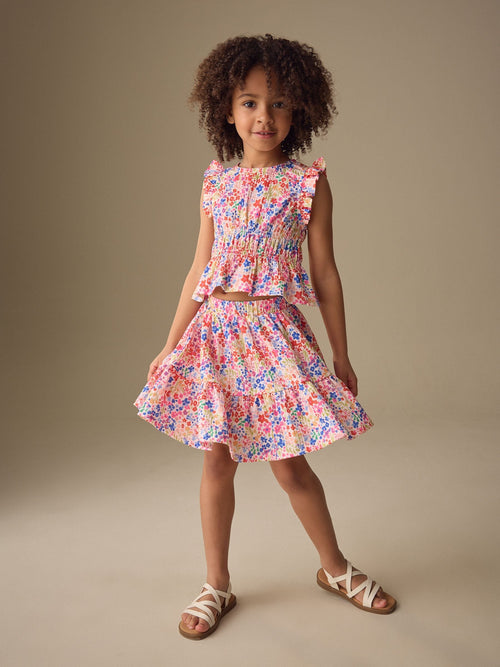 Bright Ditsy Top And Skirt Set (3-16yrs)
