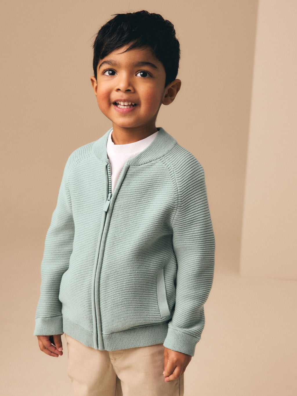 Green Zip Through Cardigan (3mths-7yrs)