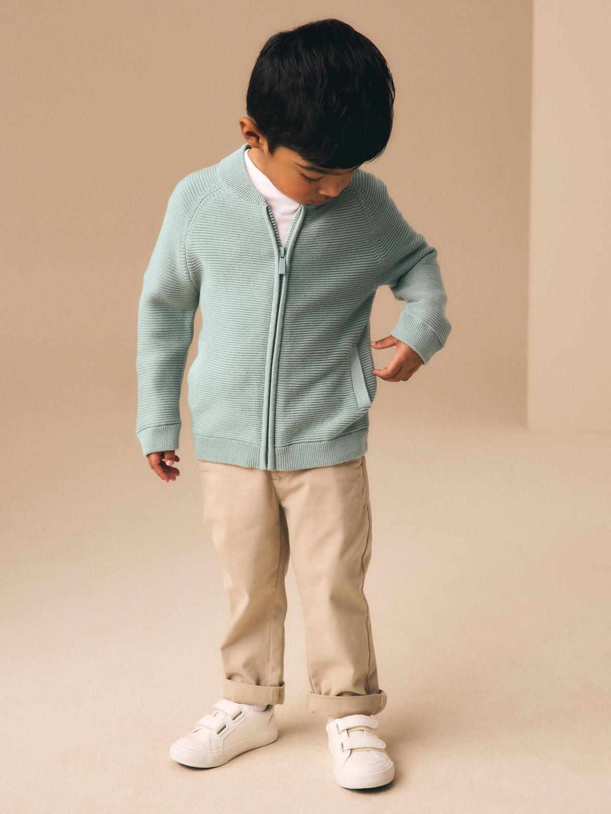 Green Zip Through Cardigan (3mths-7yrs)