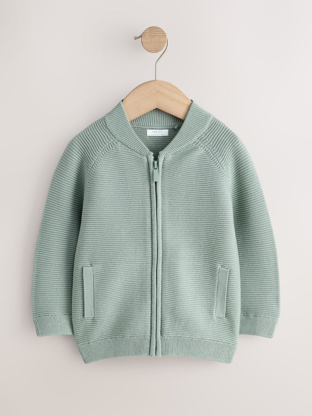 Green Zip Through Cardigan (3mths-7yrs)