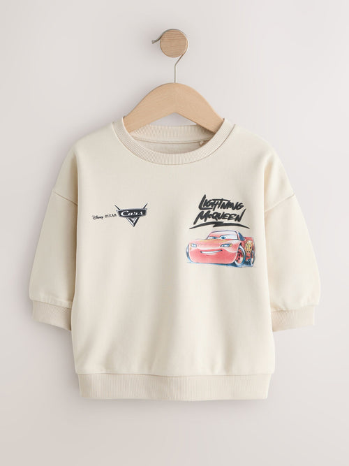 Ecru Cars Printed Sweatshirt (3mths-8yrs)