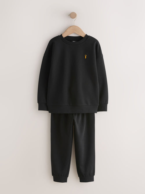 Black Crew Neck Sweater Set (3-16yrs)