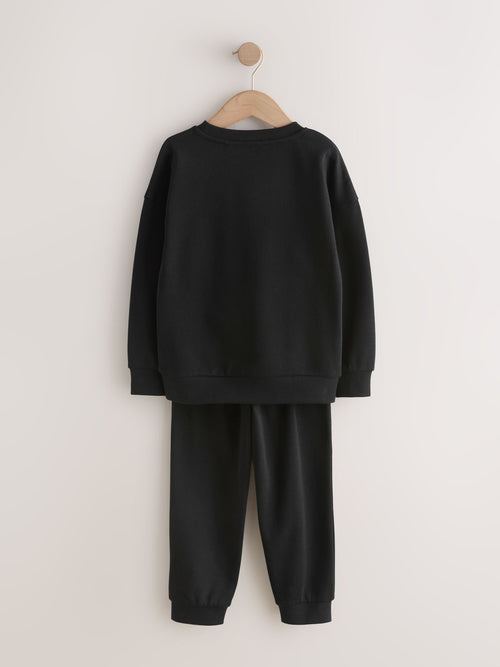 Black Crew Neck Sweater Set (3-16yrs)
