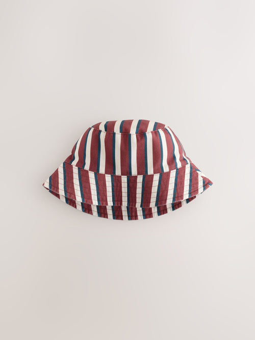 Brown/Cream Stripe Bucket Hat (3mths-13yrs)