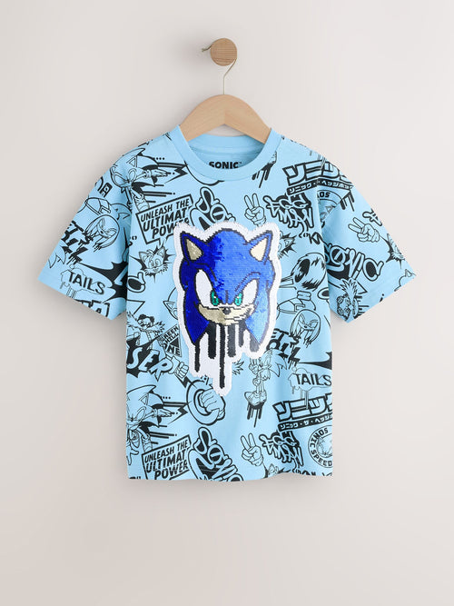 Blue Sequin Sonic T-Shirt (3-16yrs)