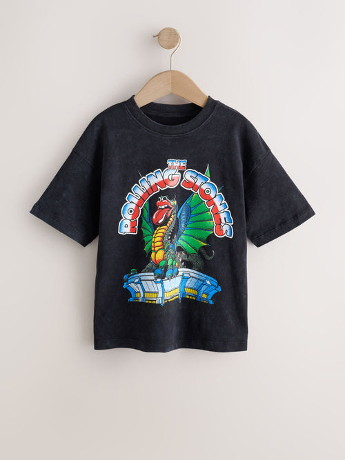Black Washed Rolling Stones Band T-Shirt (3-16yrs)
