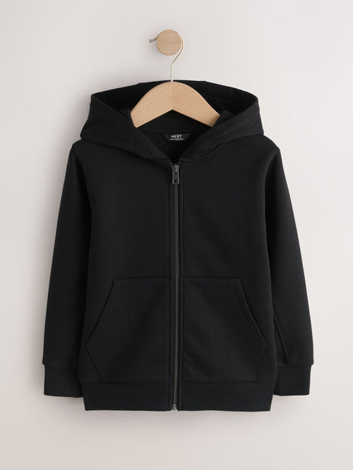 Black Zip Through Hoodie (3-16yrs)