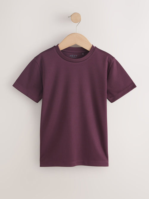 Burgundy Red Single Sports T-Shirt (3-16yrs)