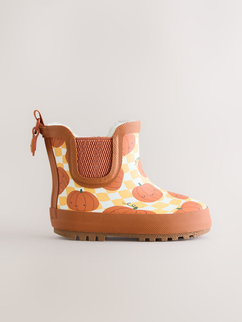Orange Pumpkin Warm Lined Ankle Wellies