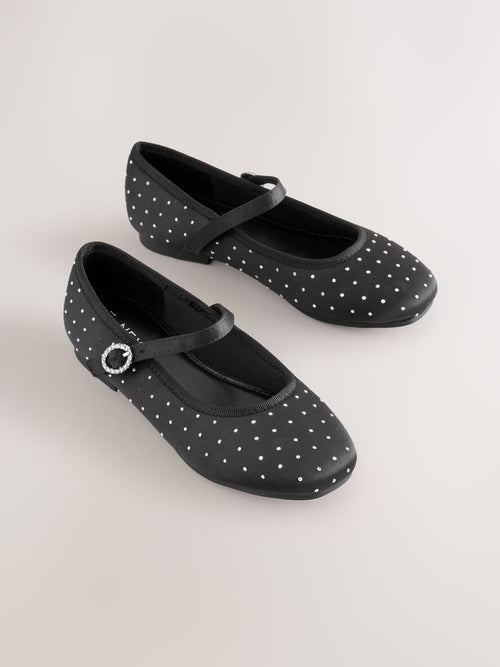 Black Heatseal Standard Fit (F) Mary Jane Shoes