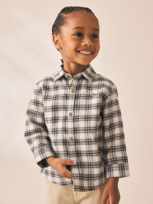 Neutral Bear Long Sleeve Brushed Check Shirt (3mths-7yrs)