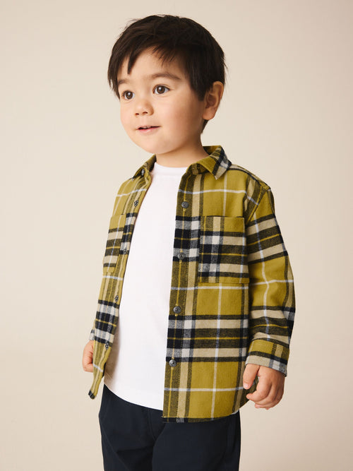 Yellow Check Long Sleeve Check Shirt (3mths-7yrs)