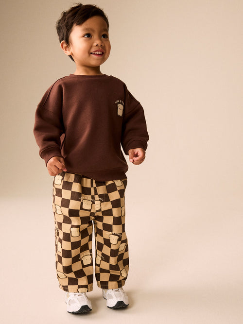 Brown Long Sleeve Top and Trousers Set (3mths-7yrs)