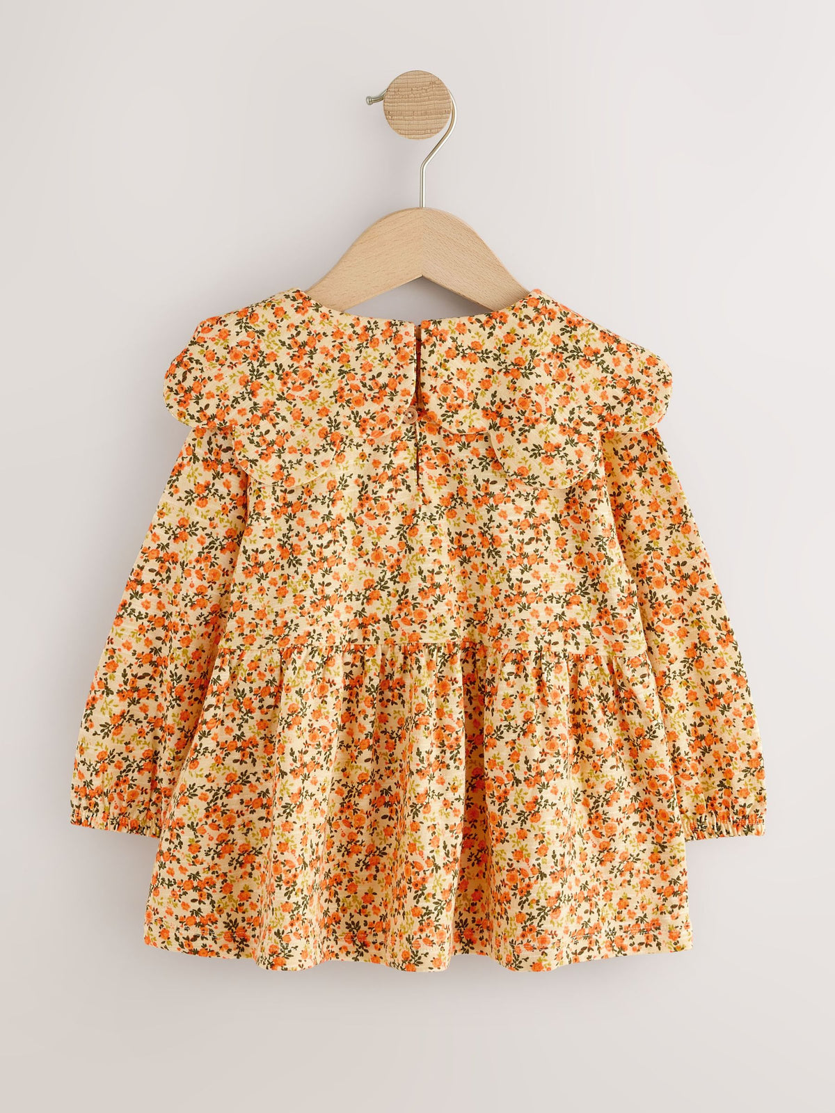 Yellow Ditsy Long Sleeve Collar Blouse (3mths-7yrs)