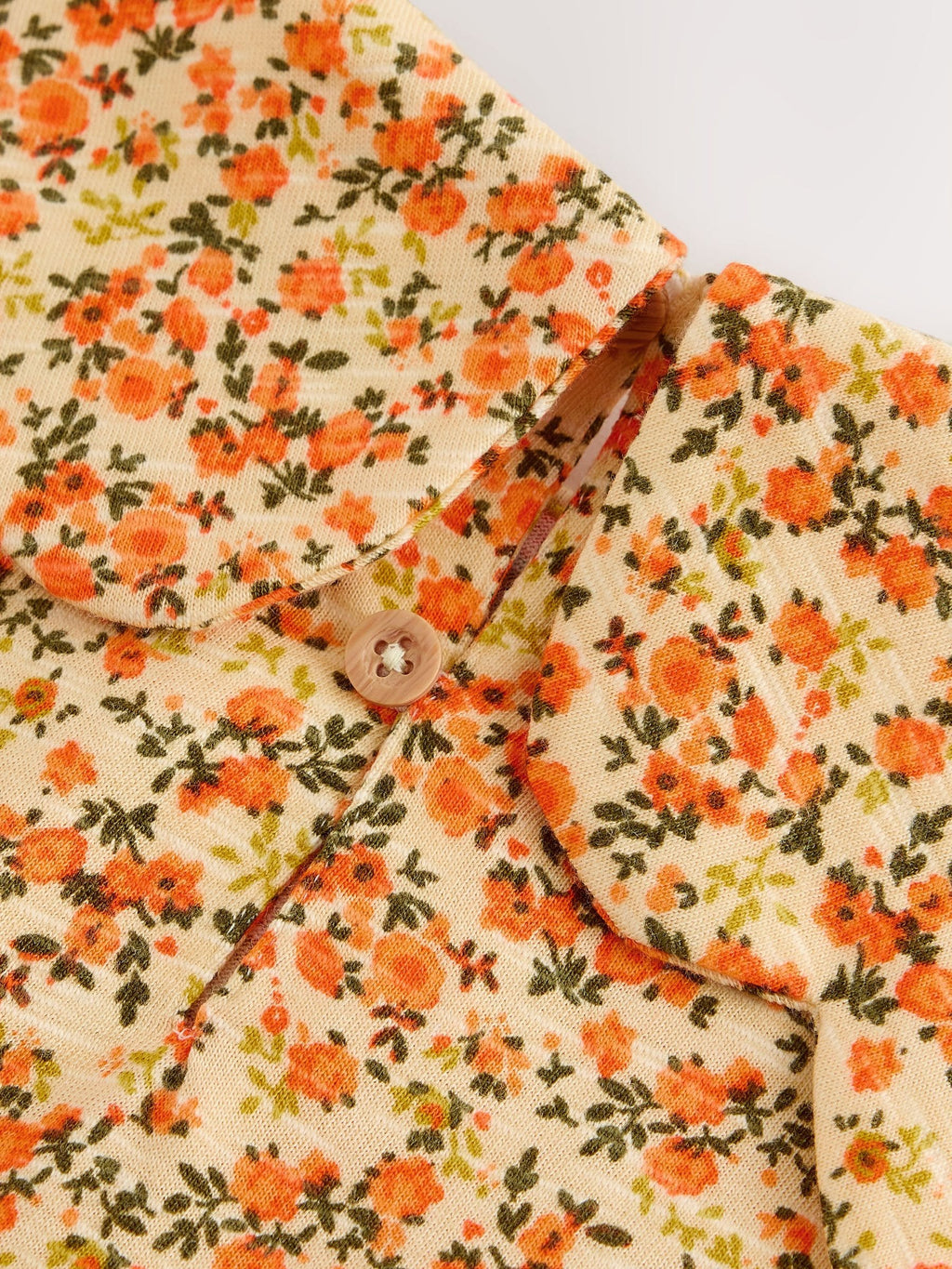 Yellow Ditsy Long Sleeve Collar Blouse (3mths-7yrs)