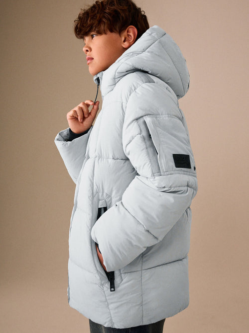 Light Grey Utility Padded Coat (3-16yrs)