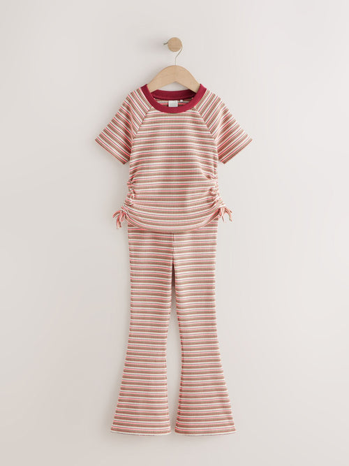 Pink Multi Stripe T-Shirt and Kickflares Set (3-16yrs)