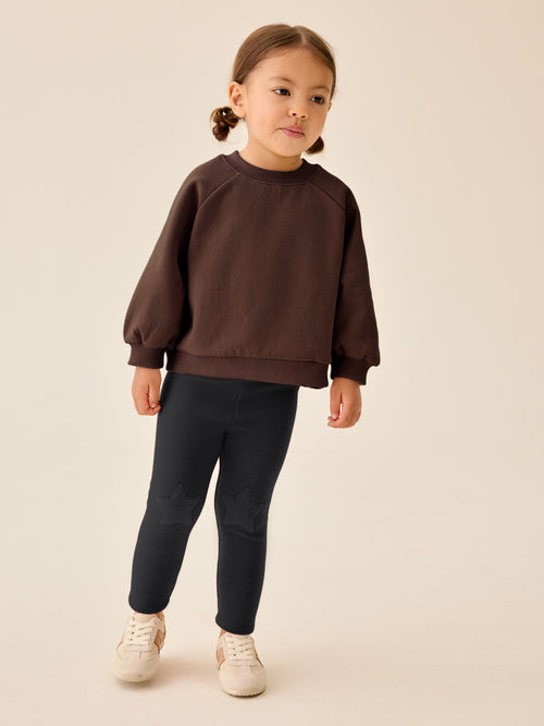 Black Cosy Fleece Lined Leggings (3mths-7yrs)