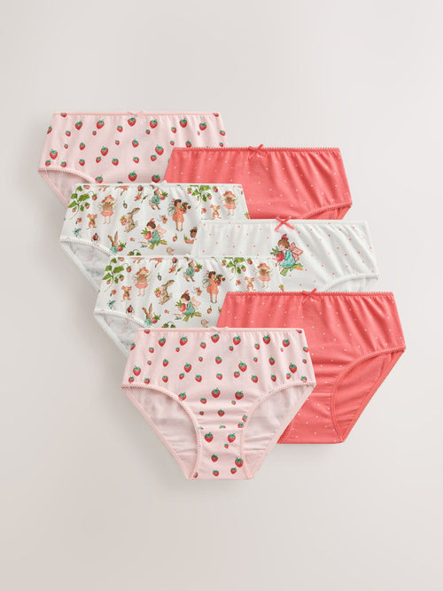 Red Strawberry Fairy Briefs 7 Pack (1.5-14yrs)