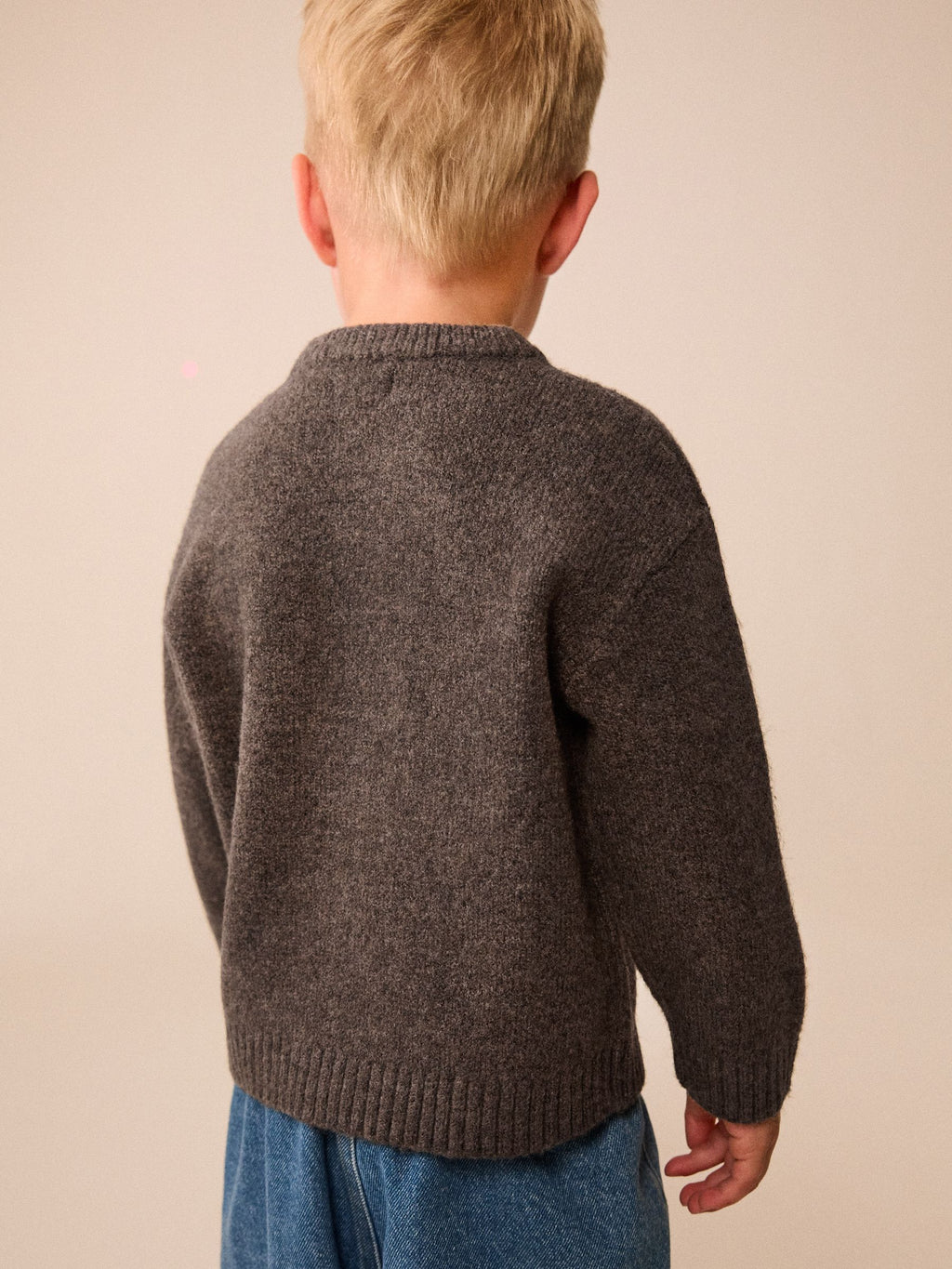Chocolate Brown Brooklyn Knitted Crew Neck Jumper (3mths-7yrs)