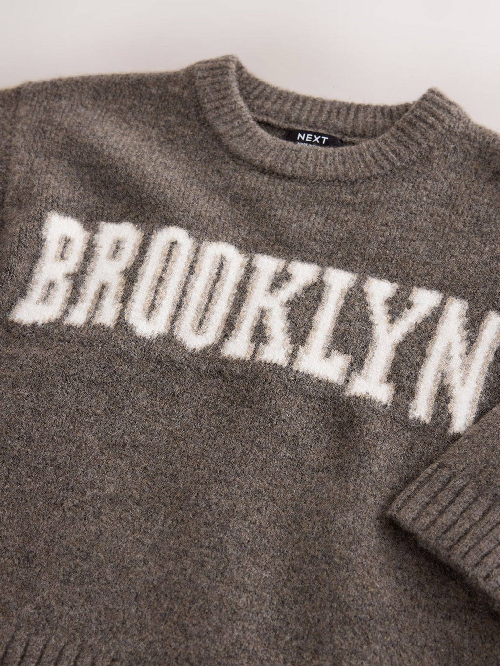 Chocolate Brown Brooklyn Knitted Crew Neck Jumper (3mths-7yrs)