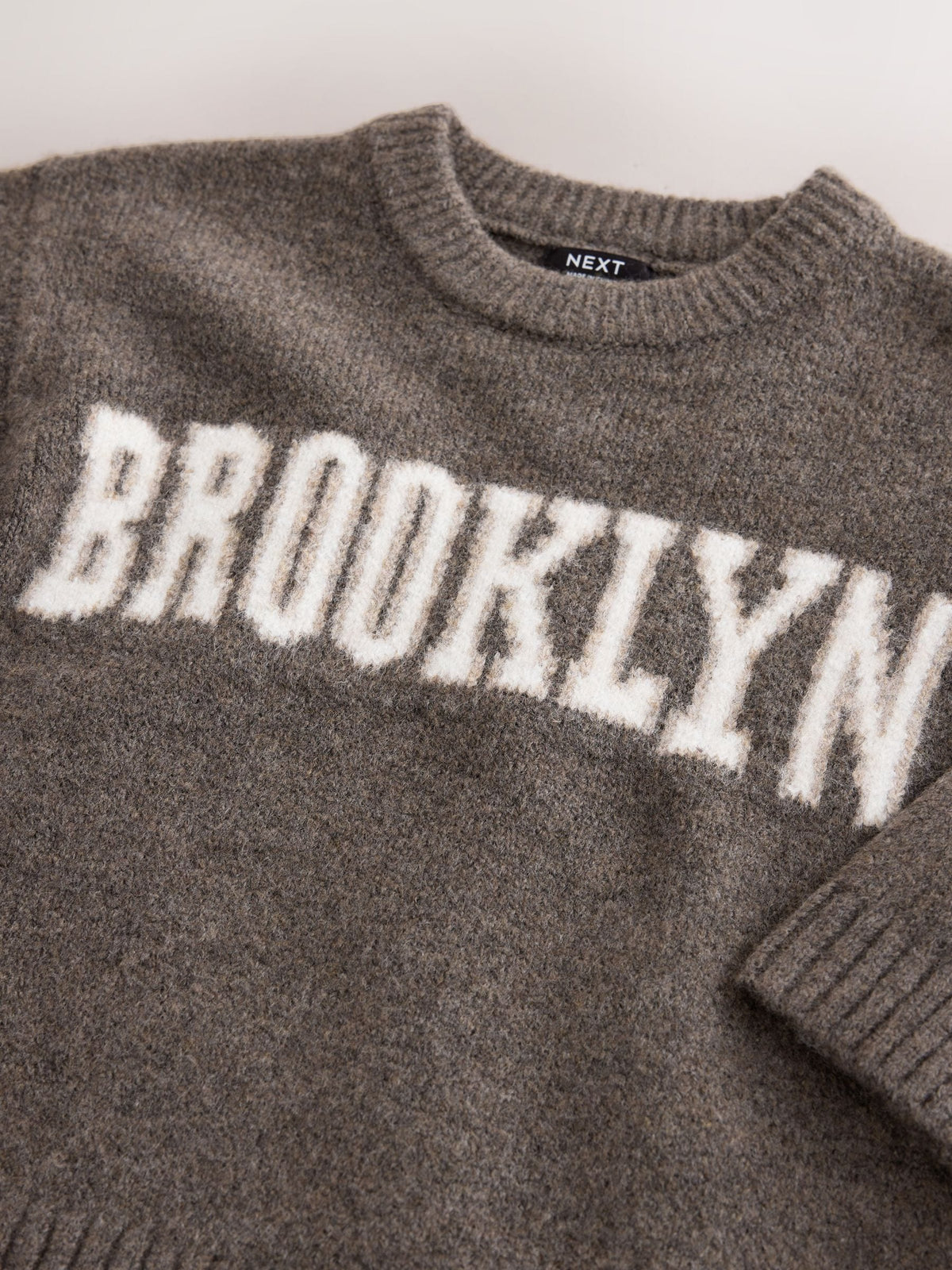 Chocolate Brown Brooklyn Knitted Crew Neck Jumper (3mths-7yrs)
