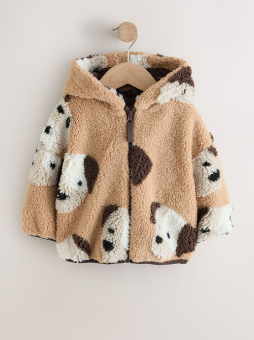 Neutral Dog Hooded Zip Up Fleece (3mths-7yrs)