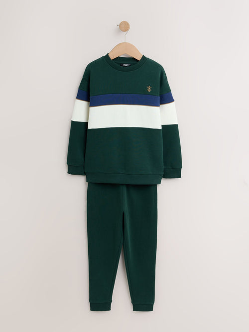 Green Crew Neck Sweater Set (3-16yrs)