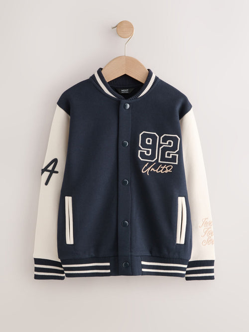 Navy Graphic Print Bomber Jacket (3-16yrs)