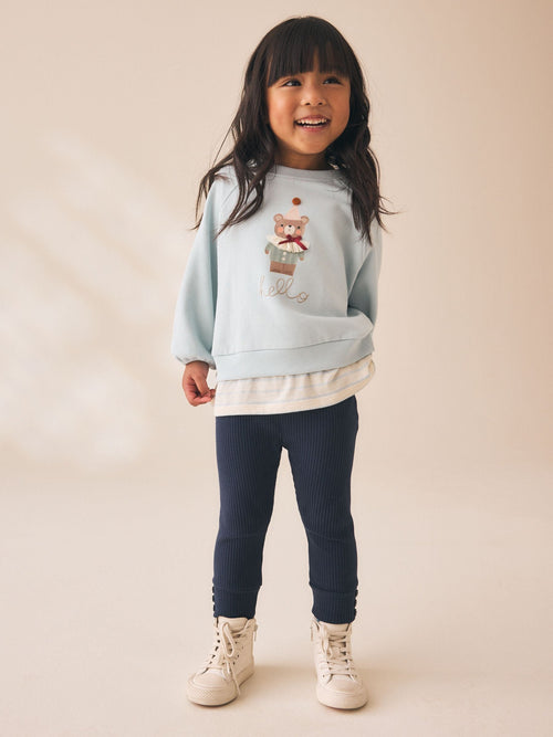 Blue Bear Sweatshirt and Leggings Set (3mths-7yrs)