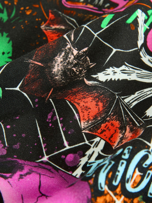 Black Halloween Short Sleeve Graphic T-Shirt (3-16yrs)