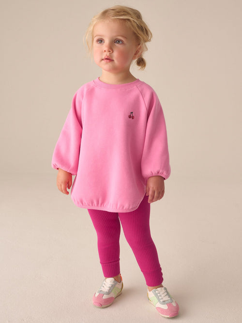Bright Pink Sweatshirt and Leggings Set (3mths-7yrs)