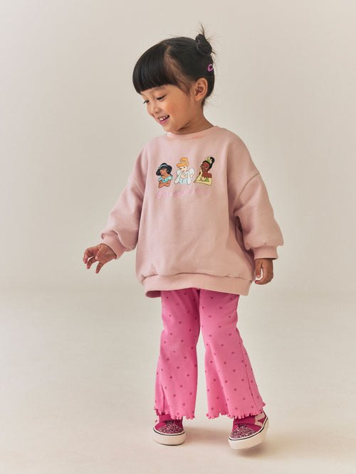 Disney Princess Pale Pink Sweatshirt and Flare Set (3mths-7yrs)
