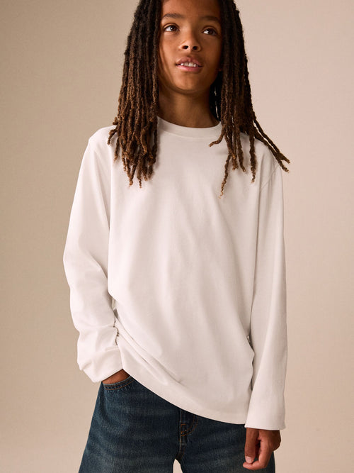 White Cosy Long Sleeve T-Shirt (3-16yrs)