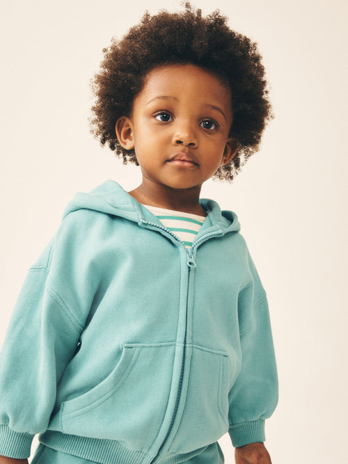 Green Zip Up Hoodie (3mths-7yrs)