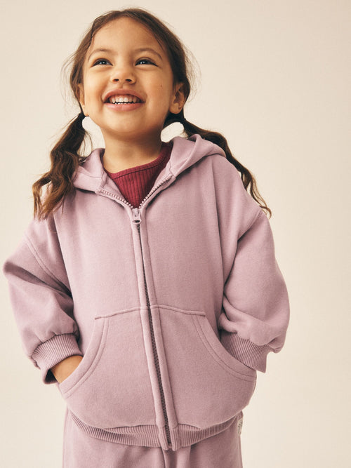 Mauve Purple Zip Up Hoodie (3mths-7yrs)