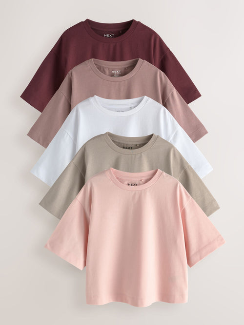 Neutral Oversized Boxy T-Shirts 5 Pack (3-16yrs)