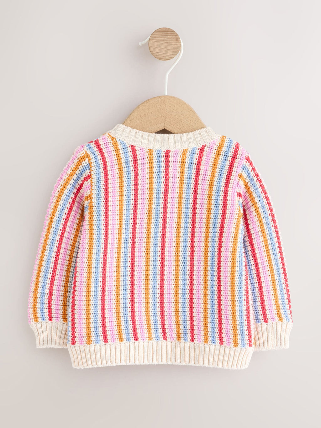 Multicolour Bright Stripe Knitted Baby Cardigan (0mths-2yrs)