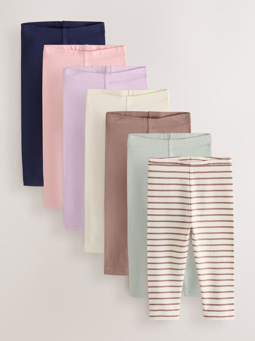 Neutral Pink Leggings 7 Pack (3mths-7yrs)