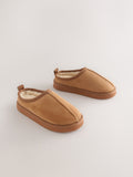 Tan Brown Cosy Mule Slippers